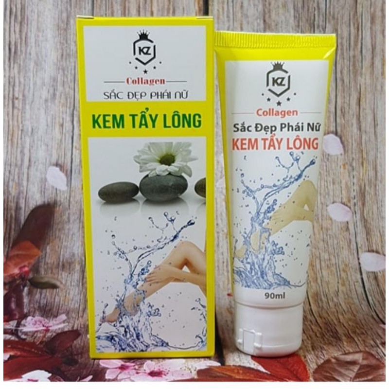 Kem Tẩy Lông Collagen KZ Sáng Mịn Da Cao Cấp ✨Chính Hãng✨ 90ml.