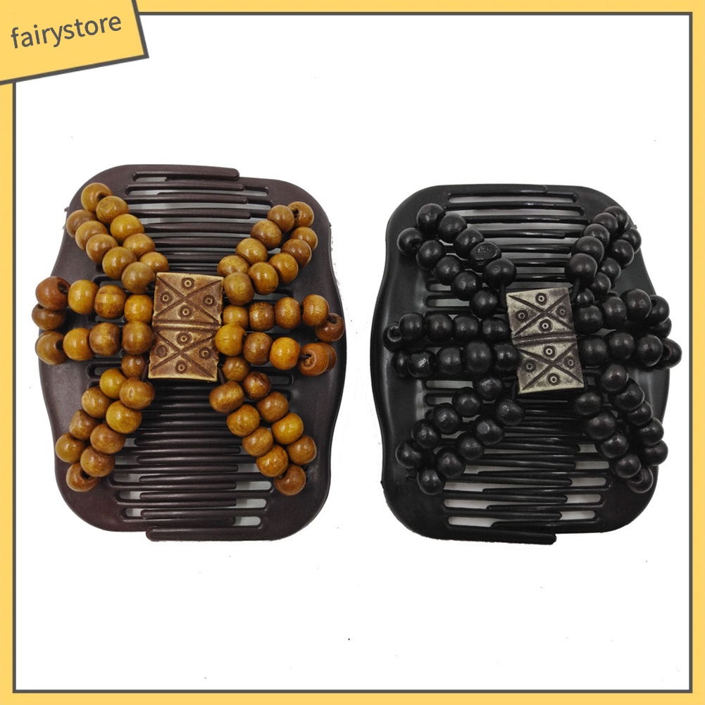 Lược Cài Tóc Bằng Gỗ Đính Hạt Thời Trang Cho Nữ