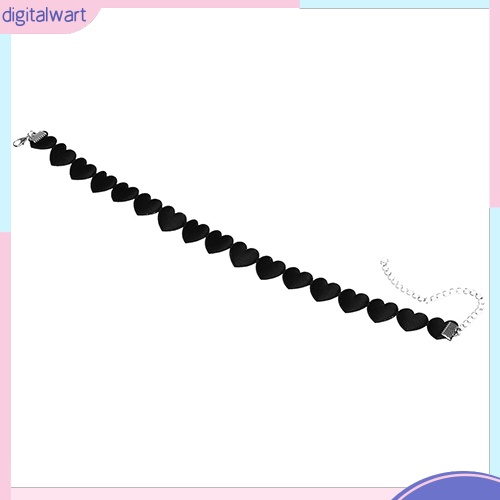 Dây chuyền choker phối nhung mặt trái tim cá tính dành cho nữ