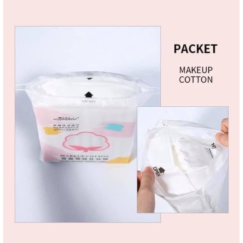 Bông Tẩy Trang Lameila Makeup Cotton 3 Lớp Dày Dặn Làm Sạch Da ( Bịch 222 miếng )