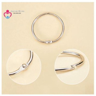 [4cm] Móc còng khoen sổ scrapbook, khoen tròn đóng mở, khóa sổ