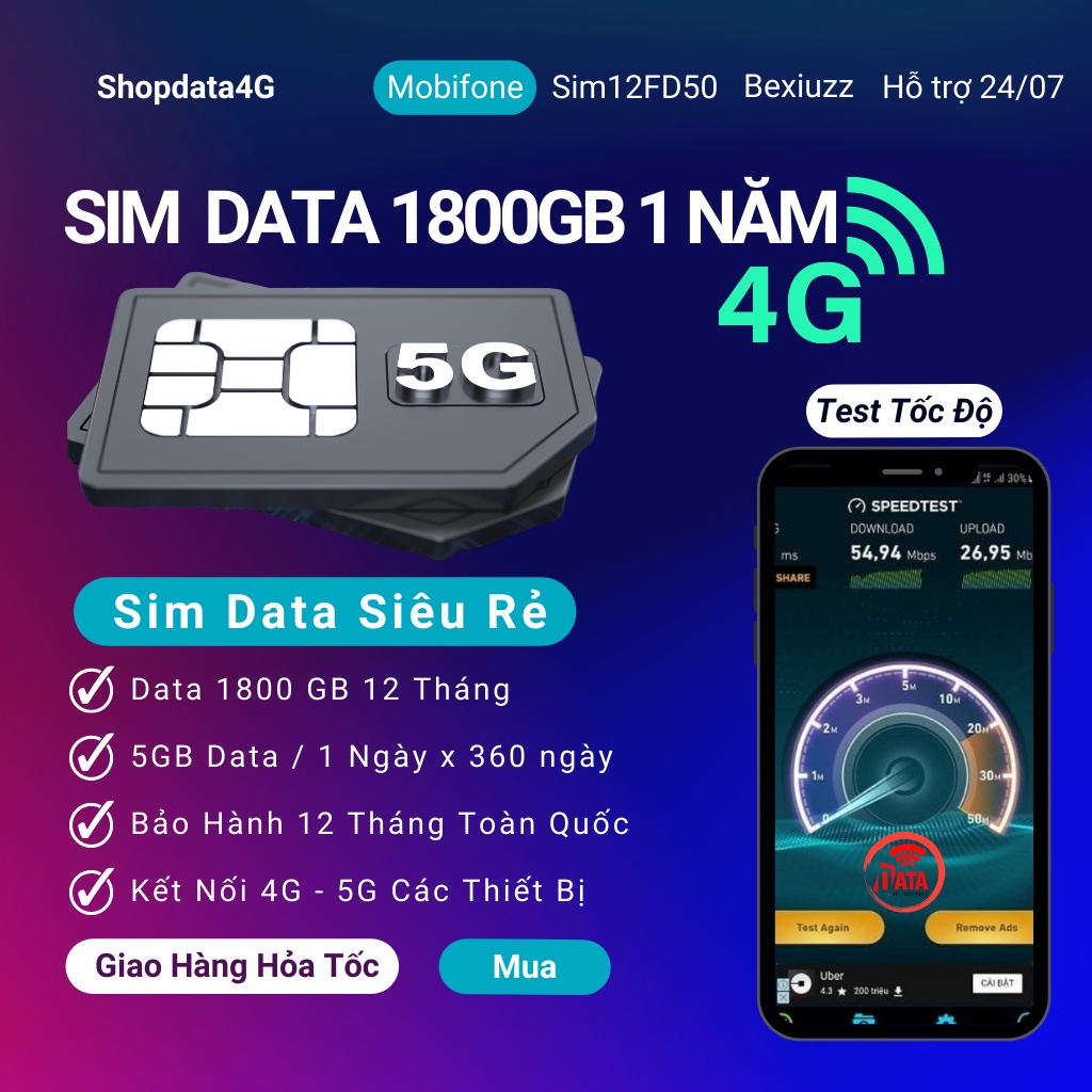 SIM VD149 12T- 1440GB ( Miễn Phí Data ) và Gọi Miễn Phí và nhắn tin Miễn Phí -Sản Phẩm Sử Dụng Bảo Hành 12 Tháng