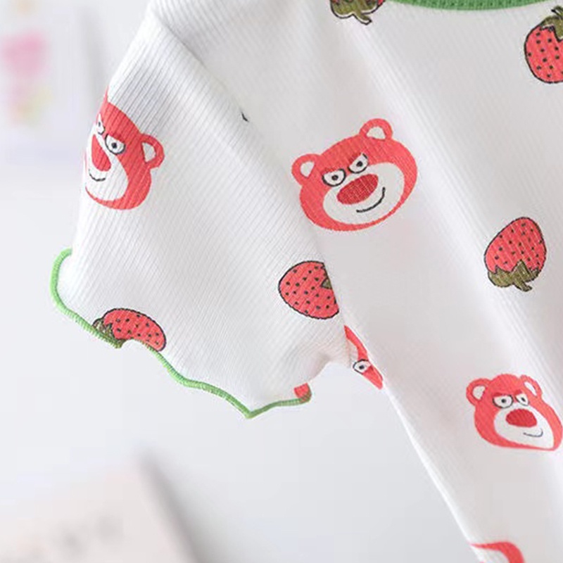 Bộ Đồ Ngủ Bằng Lụa Mát In Hoạt Hình Dành Cho Bé Gái 0-8 Tuổi