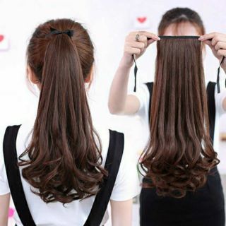 Tóc giả - tóc cột xoăn 48cm xj41