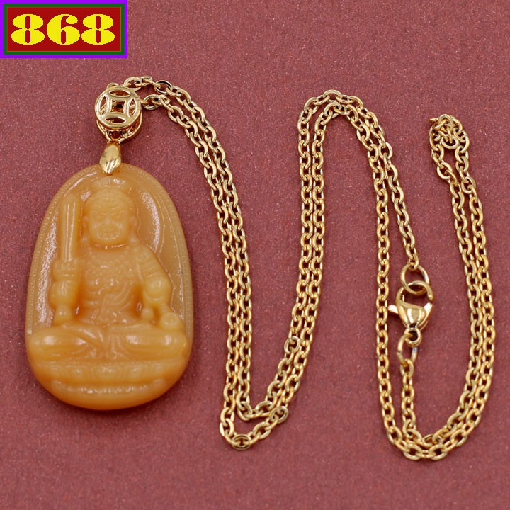 Vòng cổ Bất động minh vươngvàng 3.6 cm DIVTVB1 size nhỏ - Hộ mệnh người tuổi Dậu - Mặt đá phong thủy bình an, may mắn