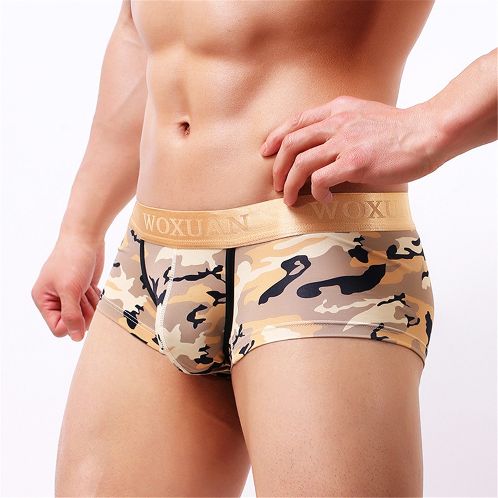 Quần Lót Boxer Nam Dạng Lồi Họa Tiết Rằn Ri