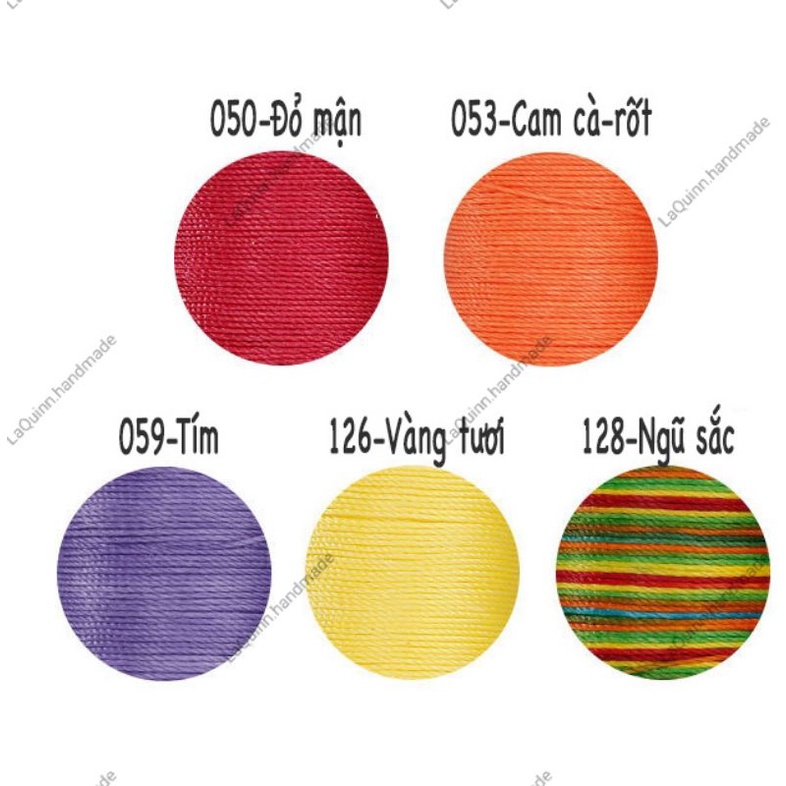 Dây sáp tròn chống nước waterproof 0.8mm chuyên tết vòng, xâu hạt, làm đồ da handmade