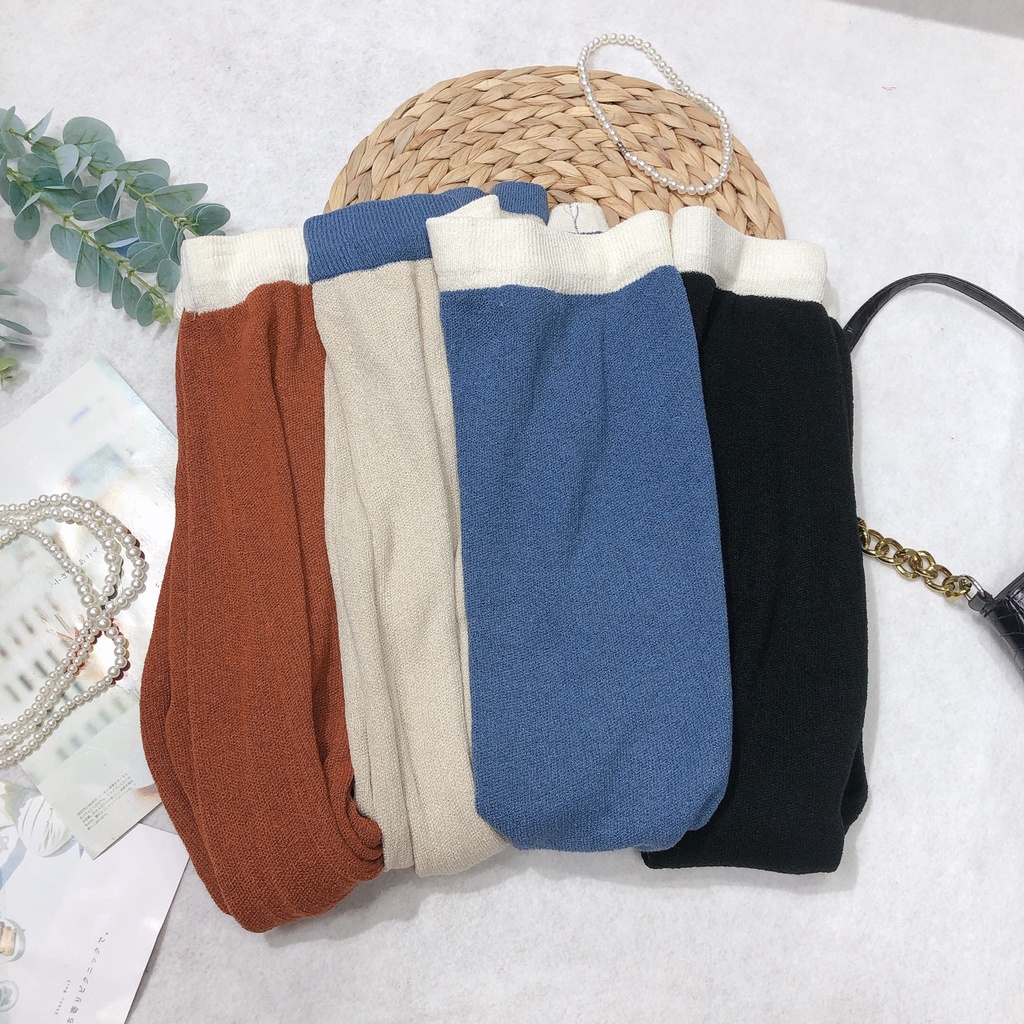 Chân Váy Len Midi Dáng A Váy Dệt Kim Dài Len Mongtoghi Mềm Mịn