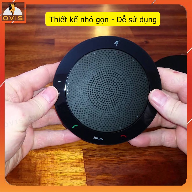 Jabra 410 MS - Micro Kèm Loa Họp Trực Tuyến Dành Cho Nhóm 4-5 Người, Thu 360°, Phạm Vi 2,5m