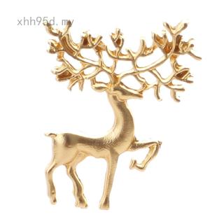 Trâm Cài Áo Hình Tuần Lộc Vàng May Mắn Bằng Kim Loại Kiểu Vintage Thời Trang Cho Bé