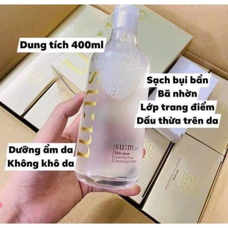 Nước tẩy trang Sum làm sạch sâu đa tính năng Su:m37  dung tích 400ml date 2025