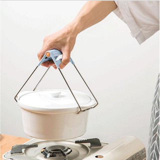 Dụng cụ kẹp gắp BÁT ĐĨA chống nóng thông minh, khay inox kẹp đồ nóng nhà bếp đa năng
