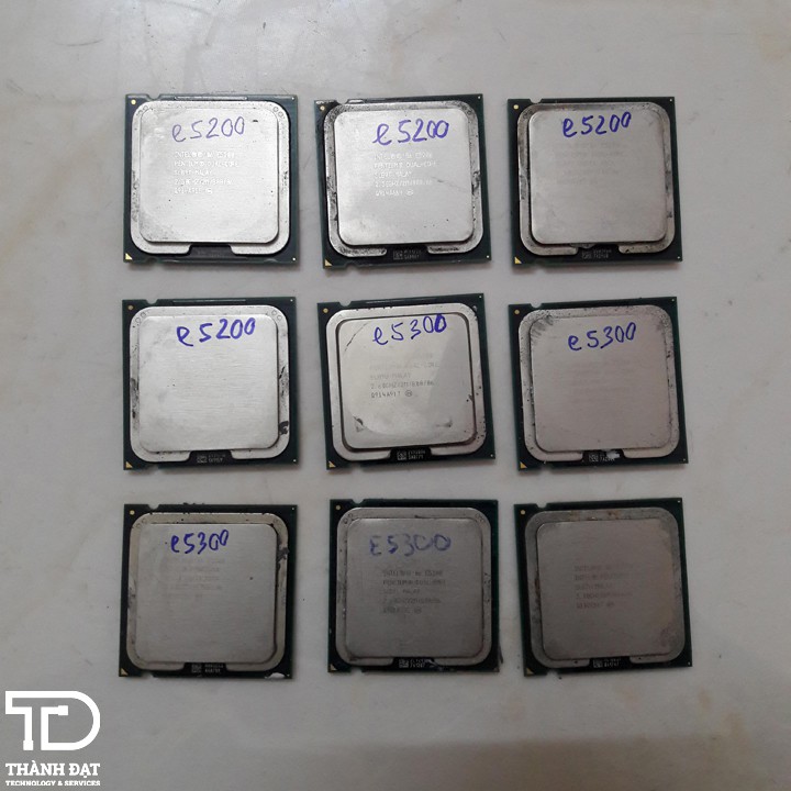 Bộ vi xử lý CPU Intel Pentium Dual Core E5xxx socket 775 - Chip E5200, E5300, E5400, E5500 lắp main G31, G41