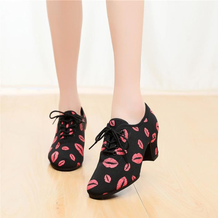 Giày Khiêu Vũ Latin Bằng Vải Oxford Dành Cho Nữ