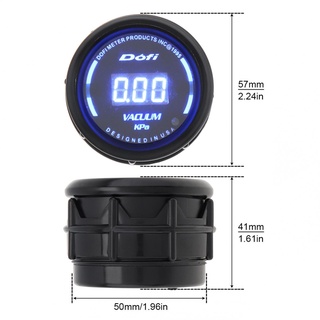 Đồng hồ đo áp suất chân không 2 inch 52mm màn hình led xanh cho xe 2