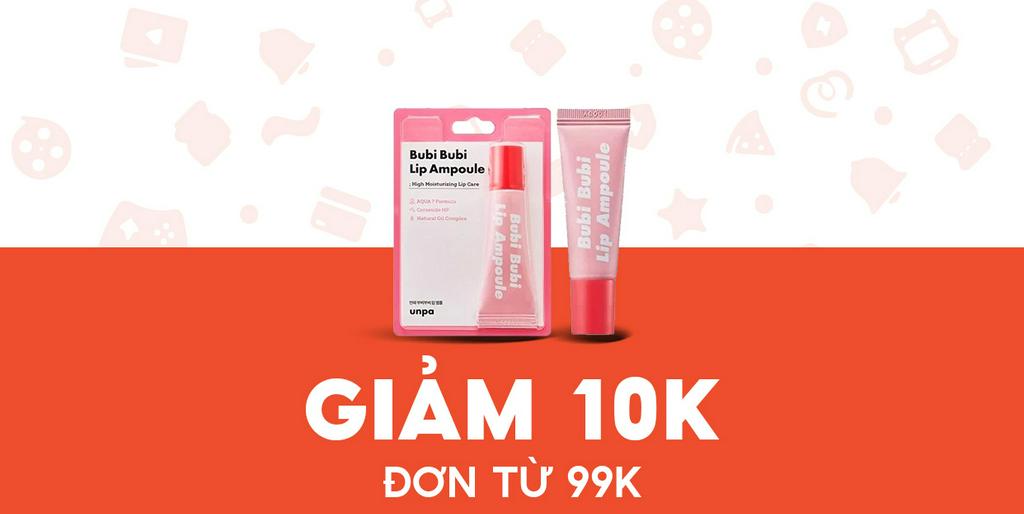 [Scan & Pay] - TGSF - Giảm 10K cho Tinh chất dưỡng môi Unpa Bubi Bubi 10ml