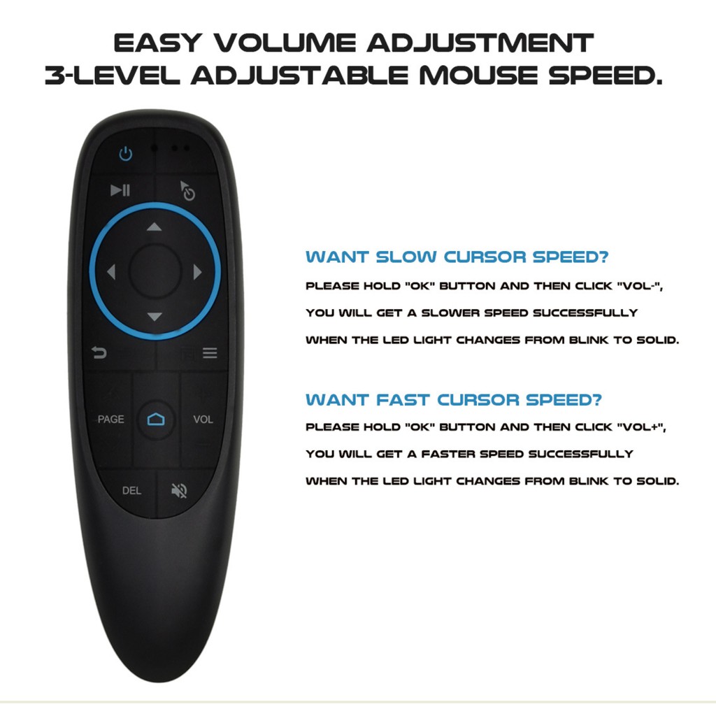 Điều khiển Chuột bay tìm kiếm giọng nói Air Mouse Remote Voice G10 / G10S / Q6 / V1