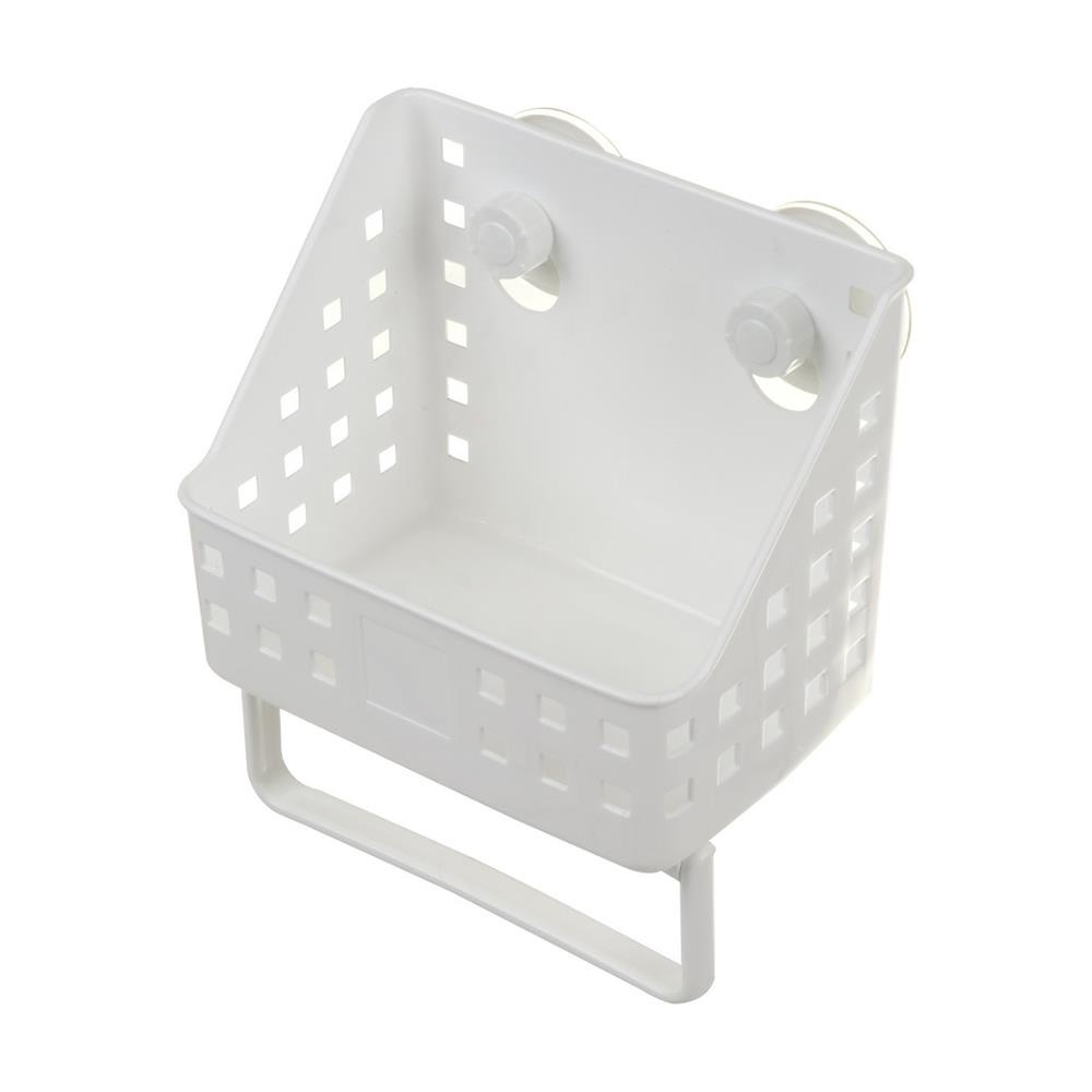 HomeBase KECH Rổ nhựa dán tường W21xD22xH10.5cm màu trắng