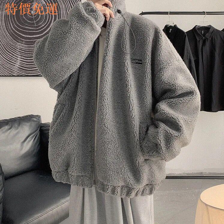 Áo Khoác Dáng Rộng Vải Cashmere Kiểu Hàn Quốc Thời Trang Thu Đông Cho Nam