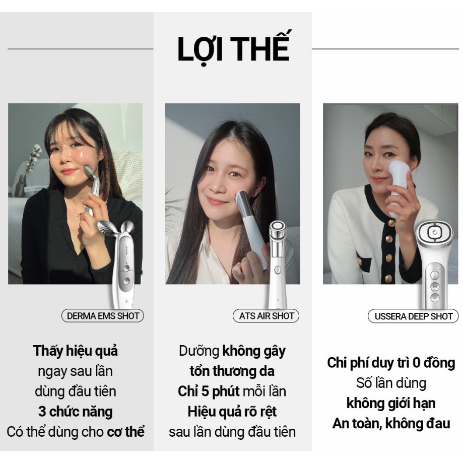 SET 3 THIẾT BỊ TRẺ HOÁ Medicube ATS + USSERA + EMS