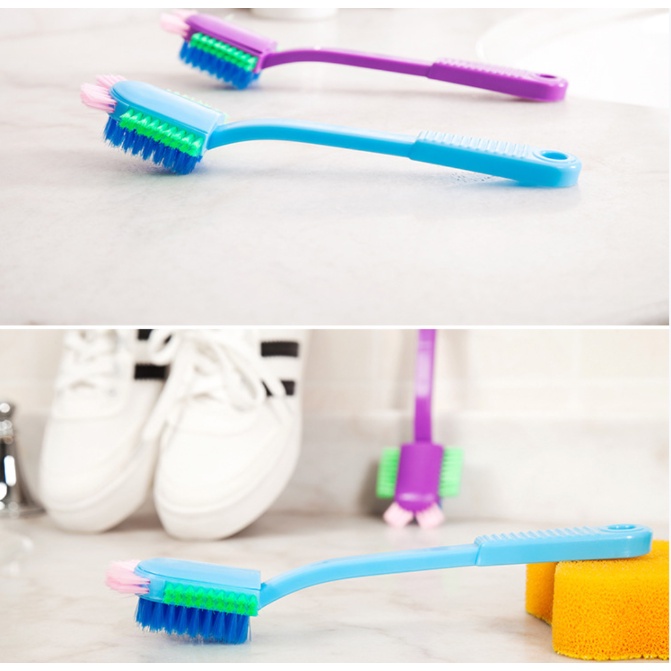 Bàn Chải Chà Giày / Nhà Tắm Hai Đầu Lông Mềm Đa Năng Sáng Tạo