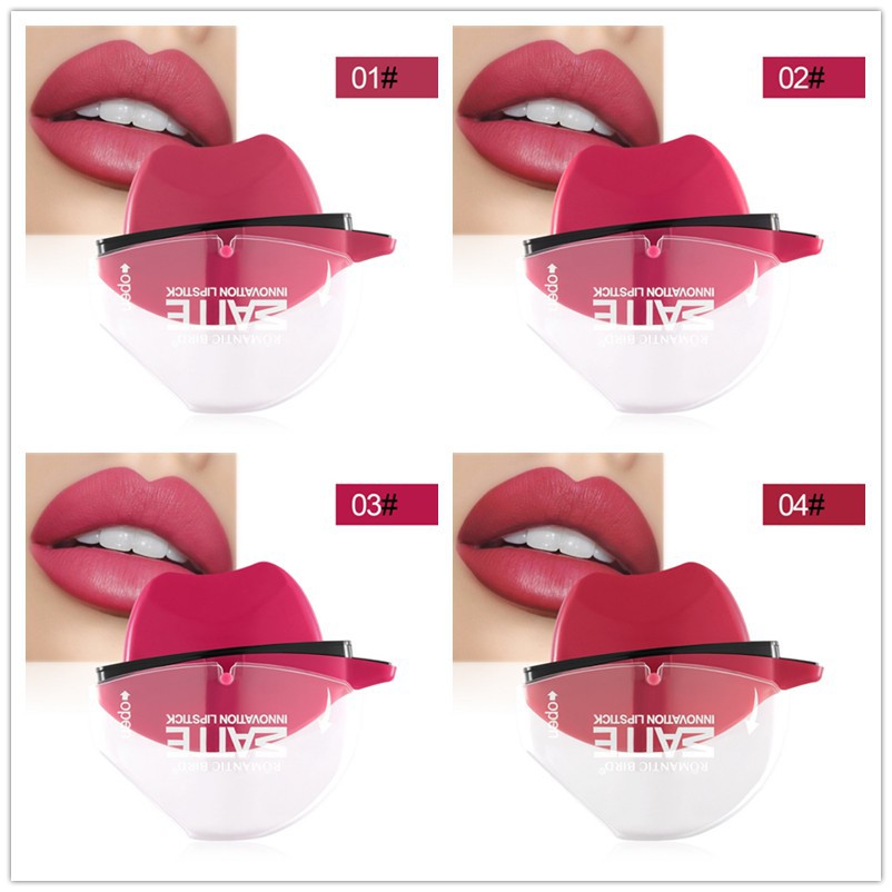 [Hàng mới về] Son bặm môi lì kháng nước bền màu với thiết kế hình đôi môi độc đáo và thời trang | BigBuy360 - bigbuy360.vn