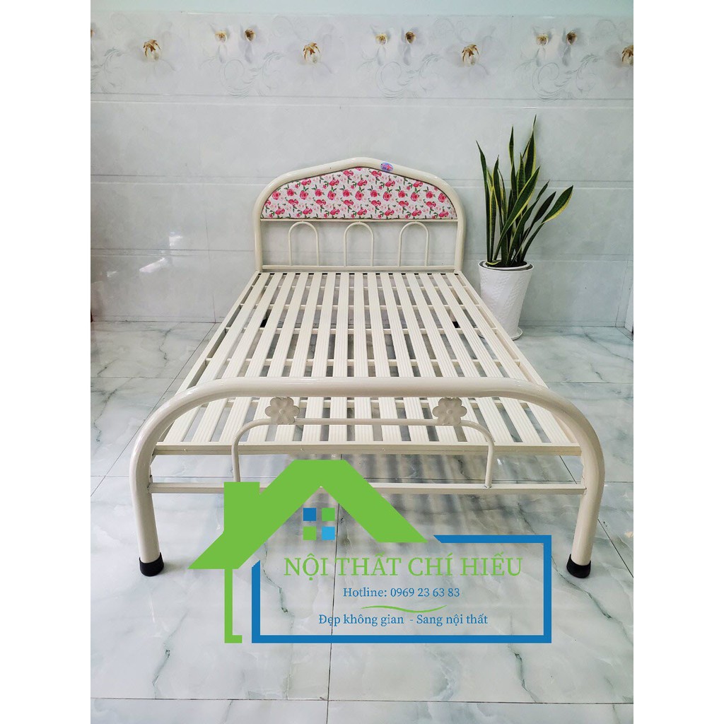 Giường sắt đơn rộng 1m2 x dài 2m