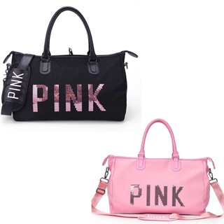 Túi du lịch pink cao cấp - Túi du lịch size lớn có ngăn để giày