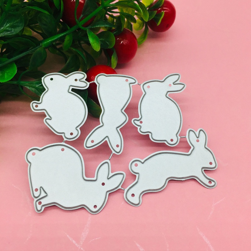 Khuôn Cắt Giấy 5 Trong 1 Hình Thỏ Phục Sinh