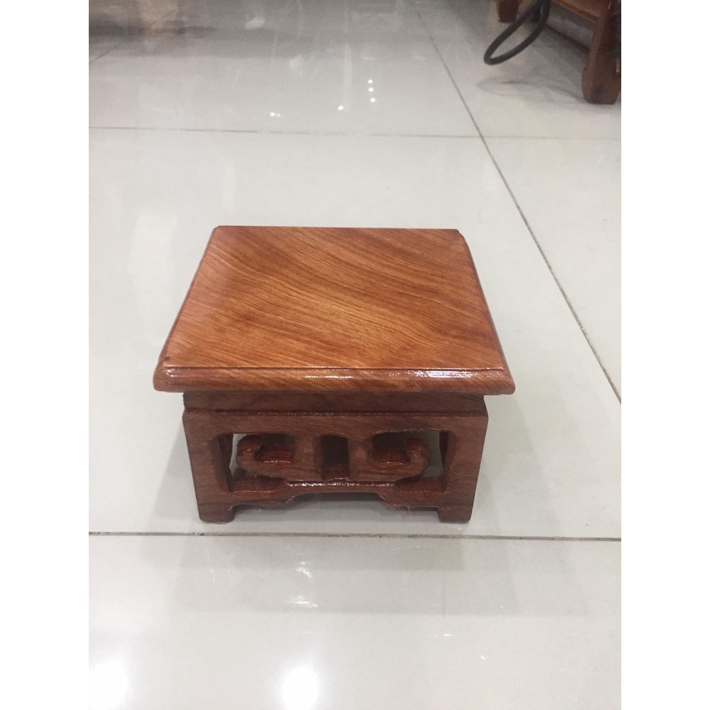 Chân kệ thờ vuông cao 7cm, nhiêu kích cỡ, gỗ hương thích hợp kê vật dụng trên bàn thờ cúng