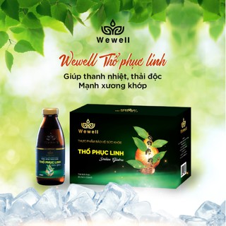 Nước uống thảo dược Thổ Phục Linh - Wewell (combo 8 chai)