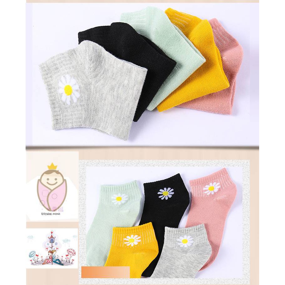 [TẶNG TÚI RÚT DỄ THƯƠNG] Set 10 Đôi Tất Hoa Cúc, Vớ Hoa Cúc Hot Trend