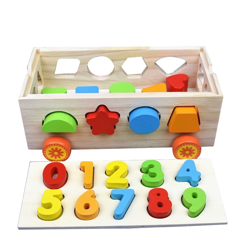 Đồ Chơi Gỗ Ô Tô Thả Hình Ghép Số Benrikids Giúp Bé Học Số Đếm Và Màu Sắc Hình Khối Trực Quan