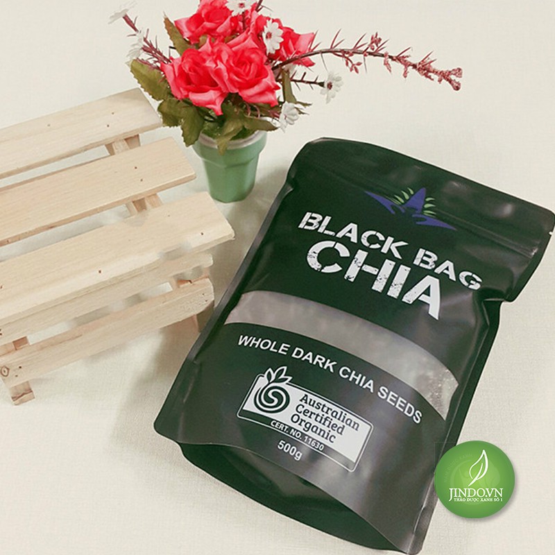 0.5kg  Hạt chia Black - Chống lão hóa da, giúp tăng cường sức khỏe, giảm béo, tốt cho sự phát triển của trí não,OLF246