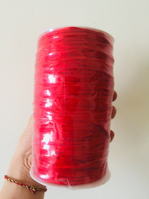 Cuộn dây dù đỏ chất dù bóng size 2.5mm size to