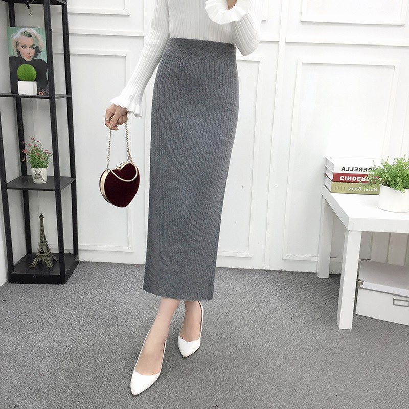 CHÂN VÁY NỮ BÚT CHÌ QUA GỐI XẺ TRƯỚC THỜI TRANG MYS