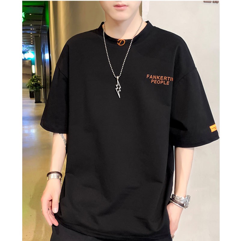 (Ảnh Thật) Áo thun nam tay lỡ form rộng in hình chữ D phong cách mới Nhật Bản | BigBuy360 - bigbuy360.vn