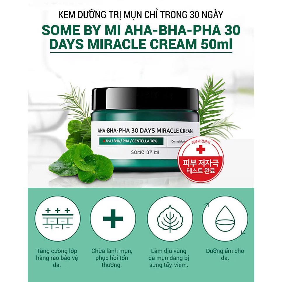 Kem dưỡng ẩm ngừa mụn mùa đông hiệu quả Some By Mi MOON21 AHA-BHA-PHA 30 Days Miracle Cream 60ml