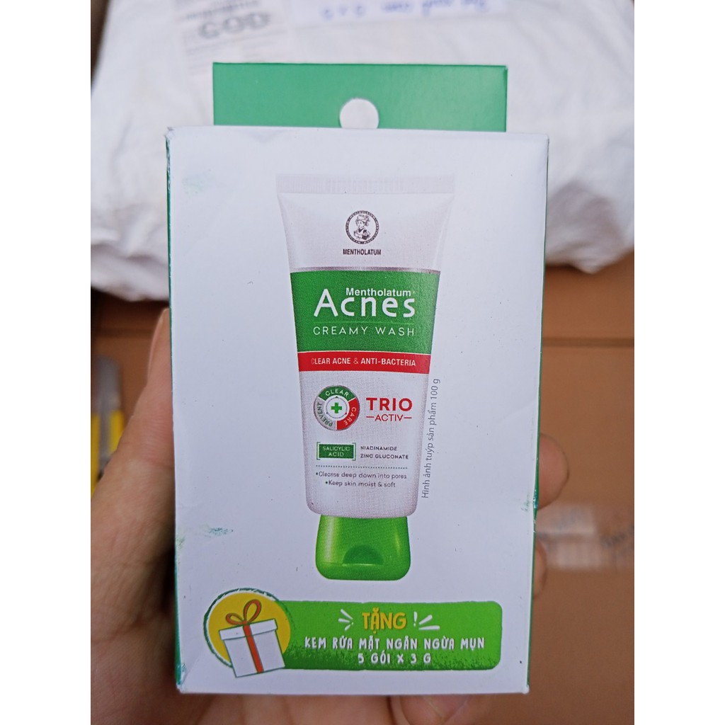 Set 5 gói sữa rửa mặt acnes ngừa mụn 3S 3g/gói