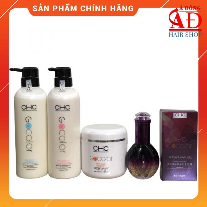 DẦU GỘI XẢ CHC GOCOLOR HÀN QUỐC 500ML - PHỤC HỒI, MỀM MƯỢT, GIỮ MÀU, GIẢM GÃY RỤNG