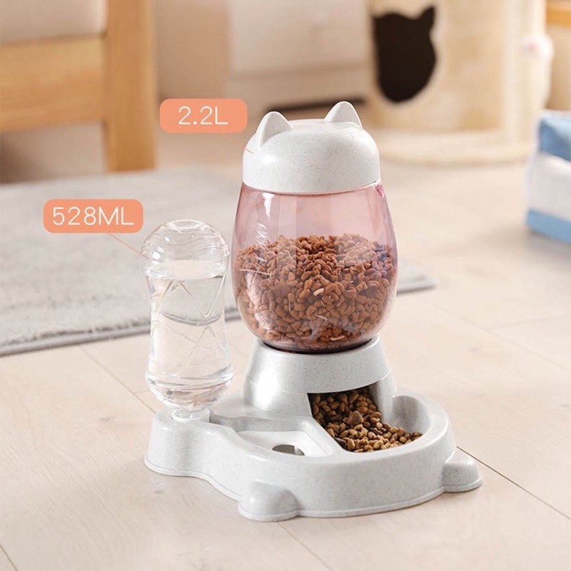 bình bát ăn và uống tự động tốc độ chậm cho chó mèo