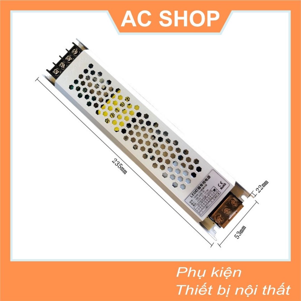 Nguồn led tổ ong tủ bếp 220V AC ra 12V DC - 150W - 12A - siêu mỏng - SHOP THỢ