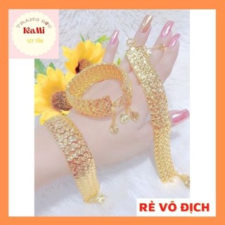 Lắc Tay Nữ Da Cá Mạ Vàng 18 K - Bao Đẹp - Mang đi chơi, đi tiệc rất đẹp - Bền Màu , Không Dị Ứng