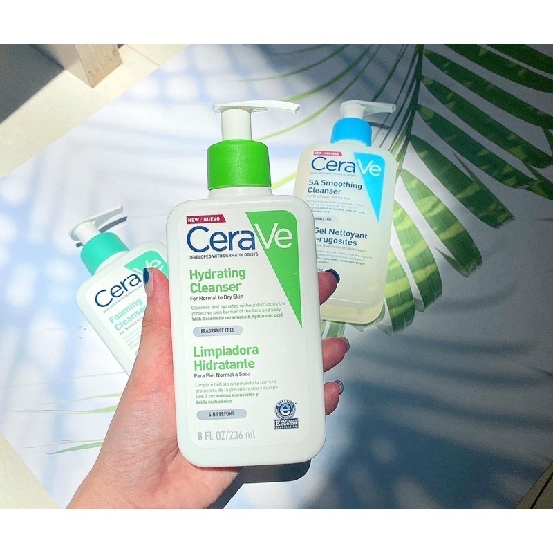 Sữa rửa mặt làm sạch dịu nhẹ cho da dầu da khô CeraVe Foaming Facial Cleanser