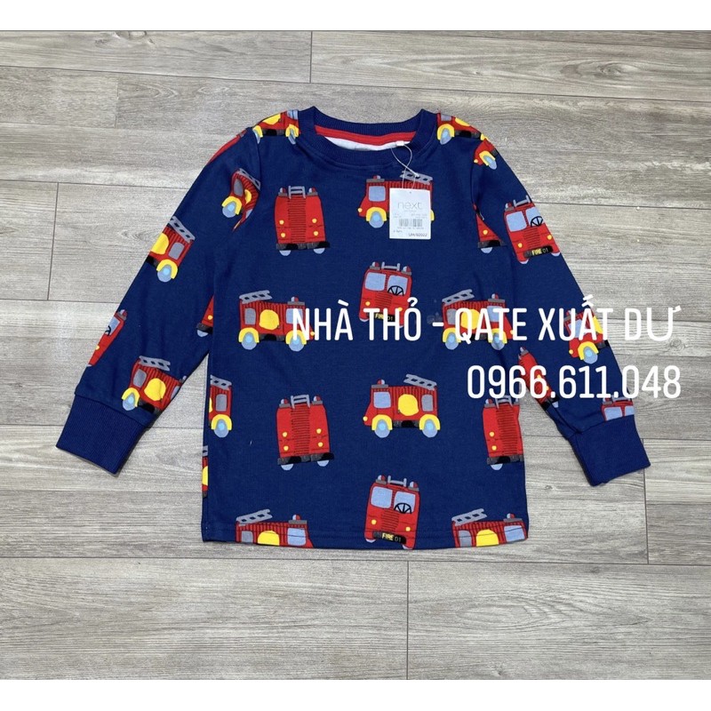 ÁO PHÔNG DÀI TAY BÉ TRAI XUẤT XỊN HOẠ TIẾT OTO size 9/12M 12/18M 18/24M 2/3Y 5/6Y 6/7Y 9/10Y