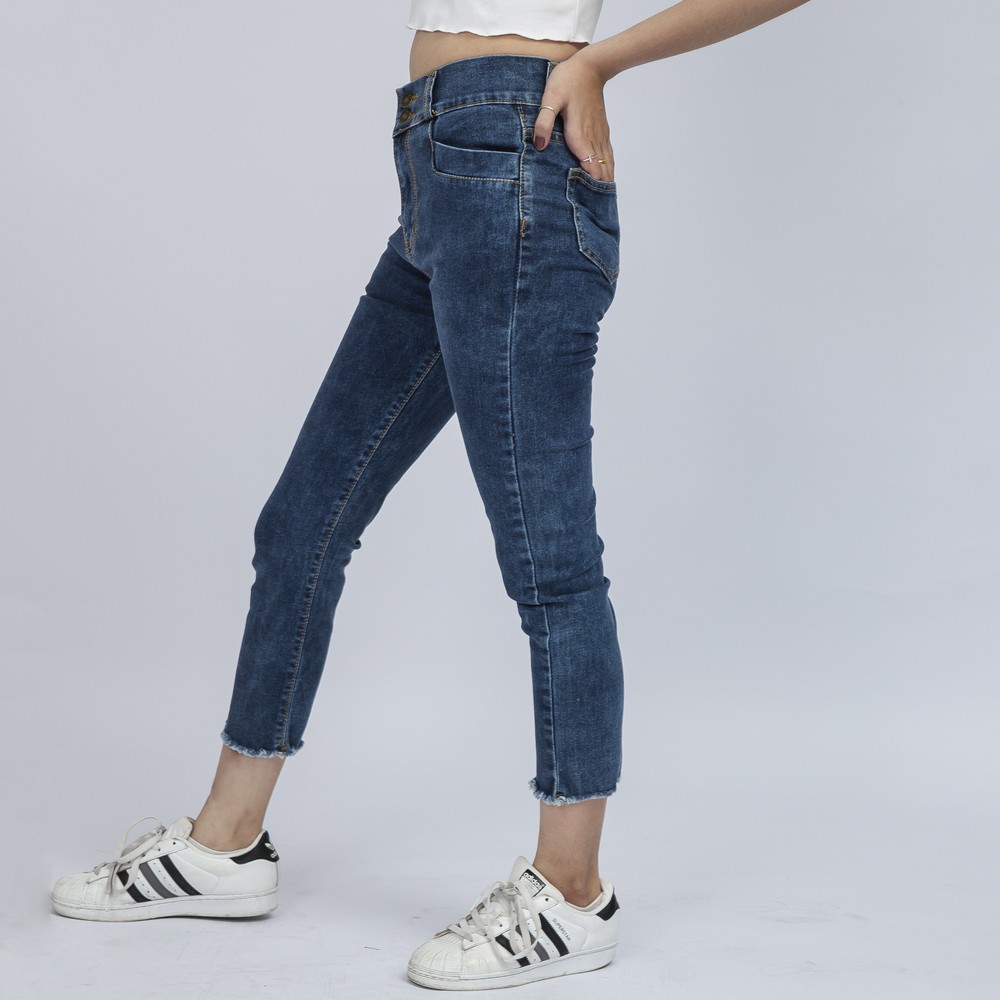 Quần Jean Nữ Cạp Cao 2 Nút Co Giãn Thời Trang Cao Cấp QR09. xynhshop999 | BigBuy360 - bigbuy360.vn