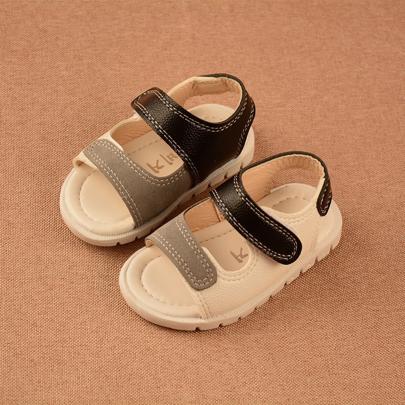 Giày sandal kẻ sọc có đèn LED thời trang cho bé