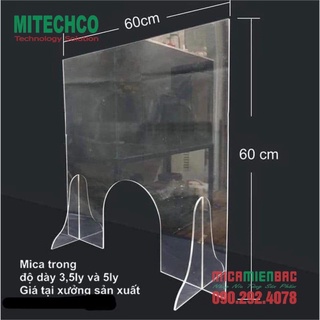 Tấm chắn giọt bắn kích thước 60 x60 cm có cửa hoặc không cửa