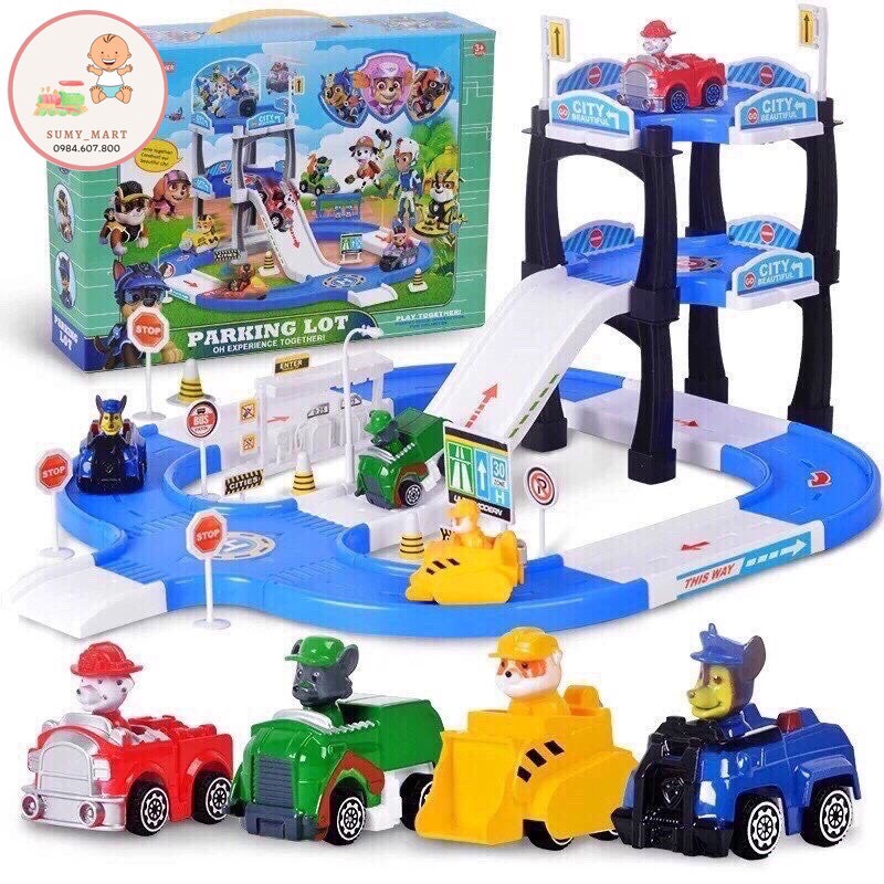 Đồ chơi bãi đỗ xe chó cứu hộ Pawpatrol - Parking Lot - Đồ chơi lắp ráp mô hình