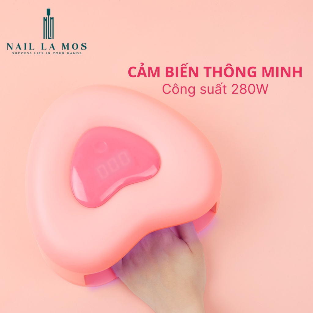 Máy hơ gel Sun M5 chính hãng 280W 53 bóng đèn - Máy hơ hình trái tim nhỏ gọn dễ thương